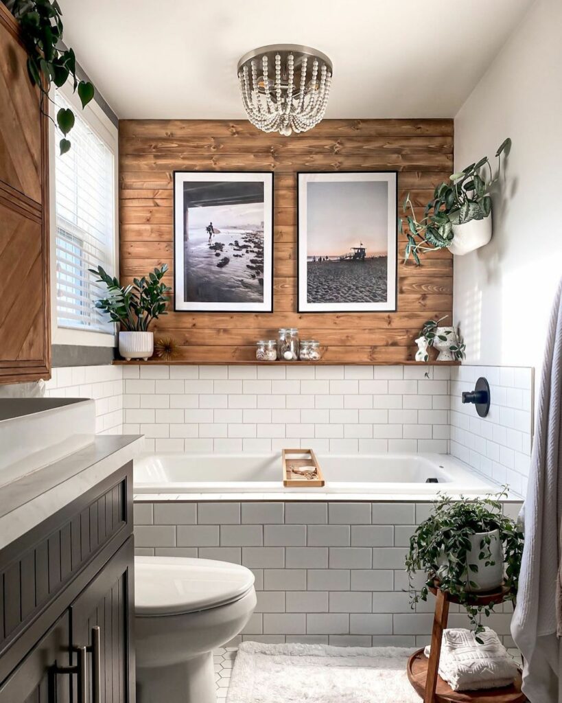 Earthy Tones with Geometric Accents