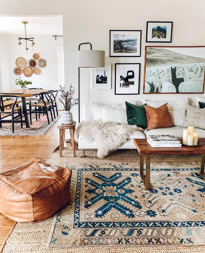 Cozy Boho Living Room Design