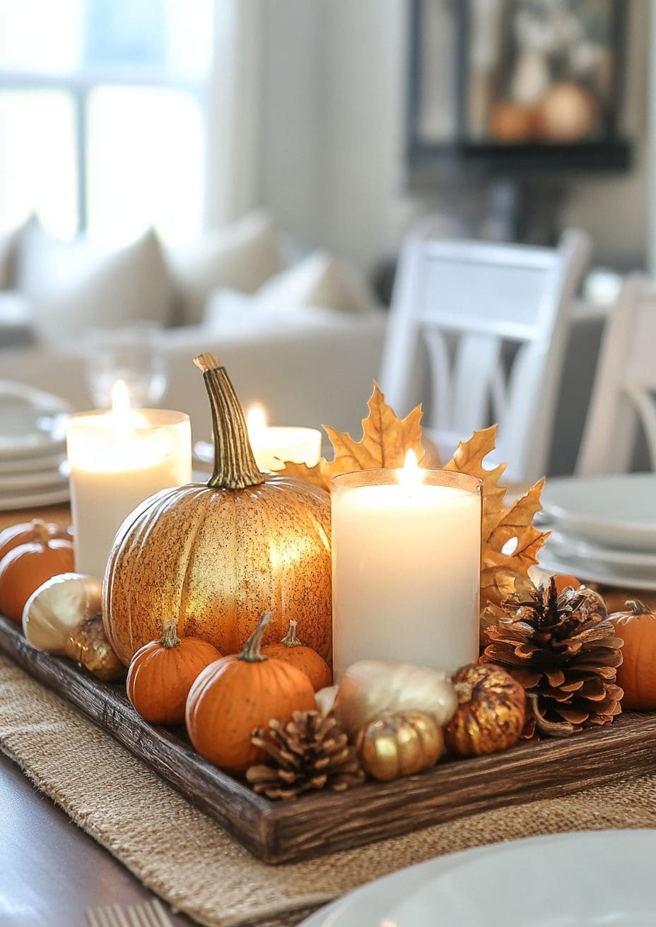 Modern Fall Living Room and Dining Room
