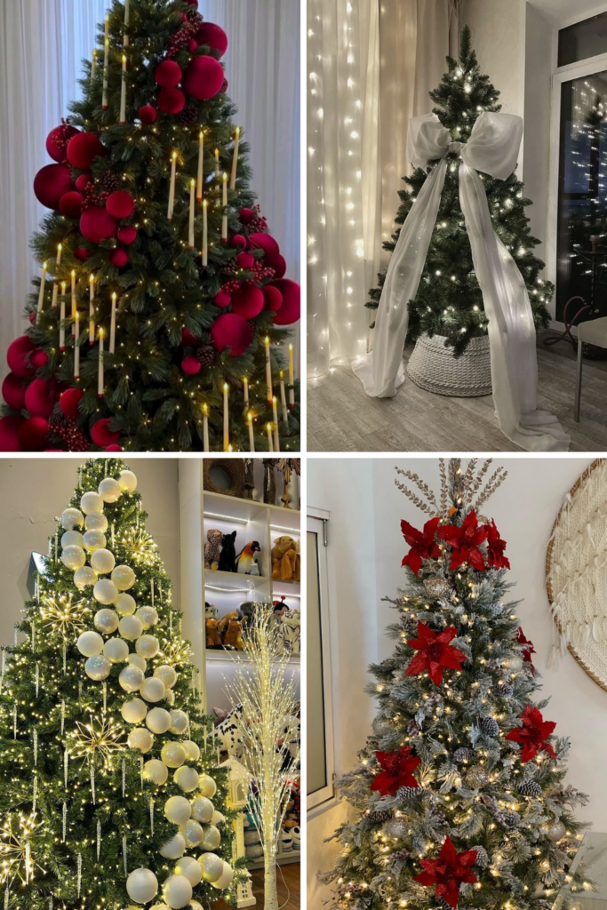 Upcycled Ladder Tree with Hanging Ornaments