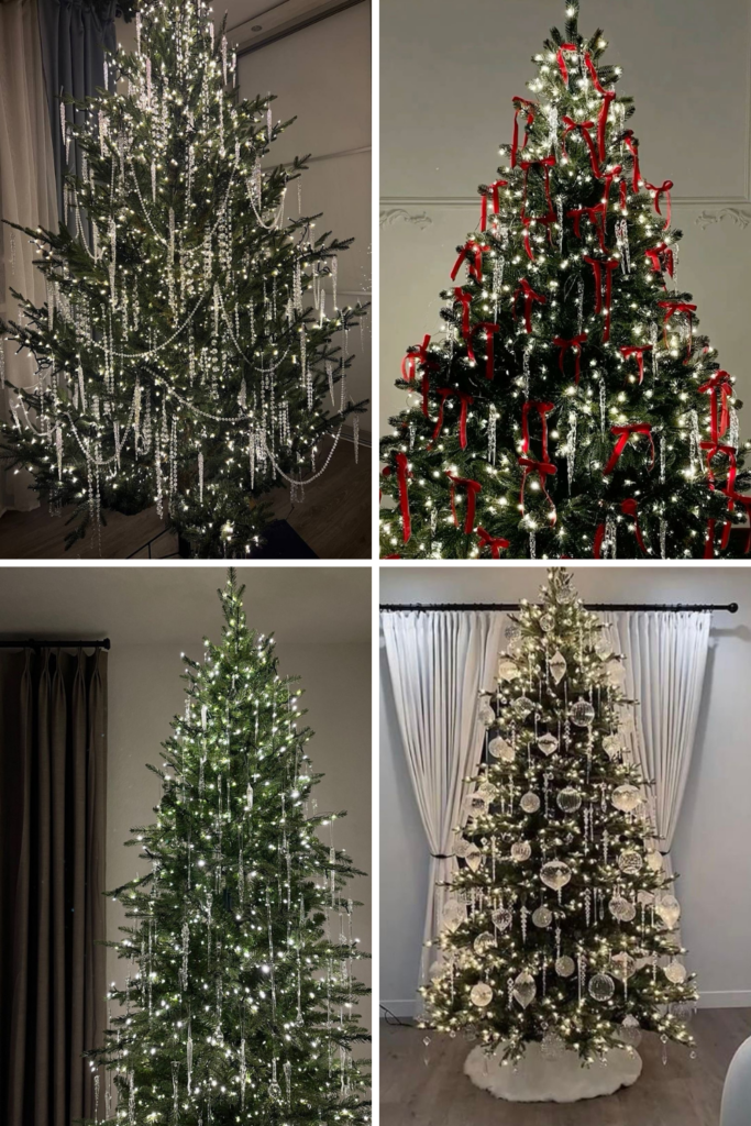 Burlap and Pine Branch Christmas Tree