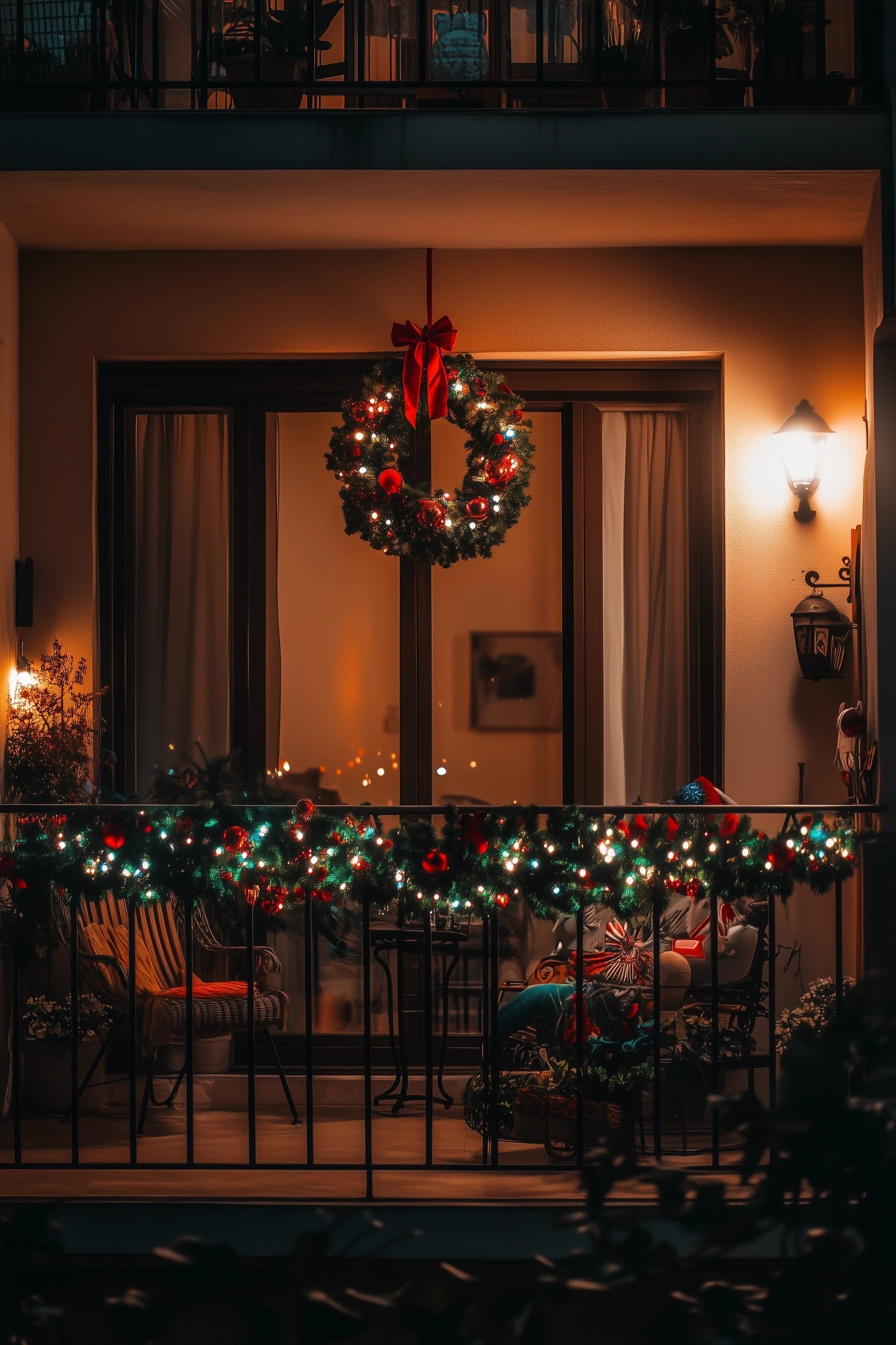 Timeless Holiday Wreath Entryway