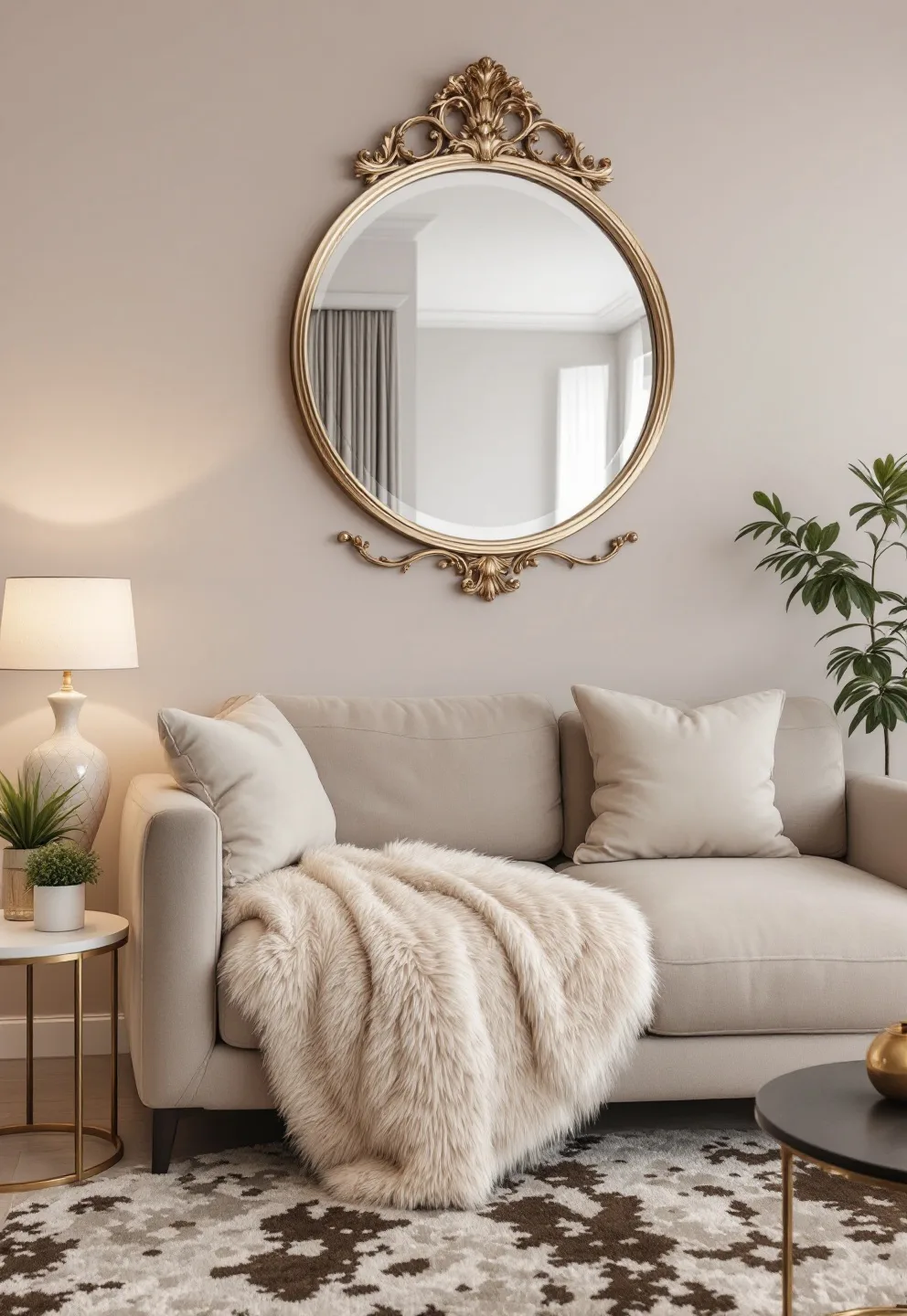Modern Boho Living Room with Warm Textures