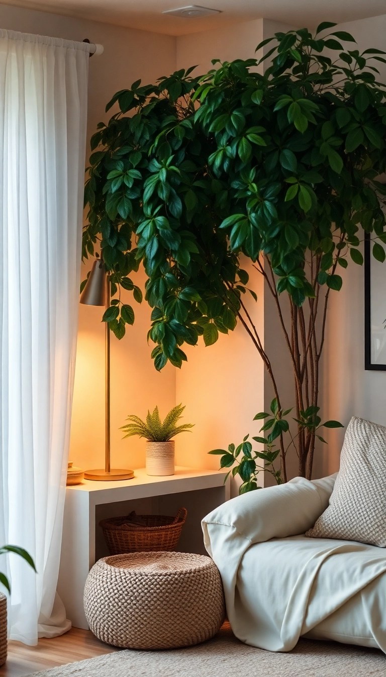 Living Room with Layered Patterns in a Sophisticated Style