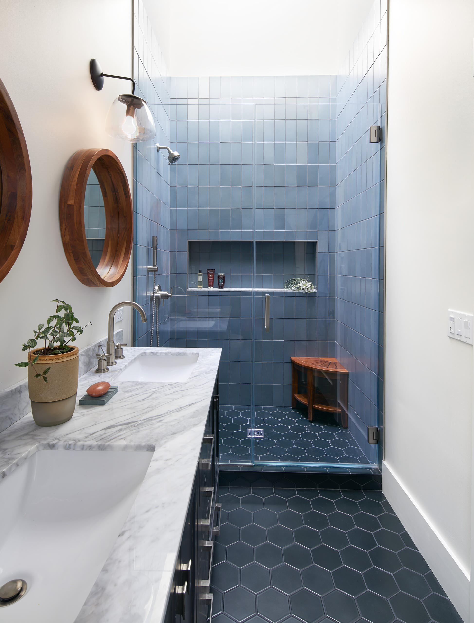 Rustic Modernity with Deep Navy Accents