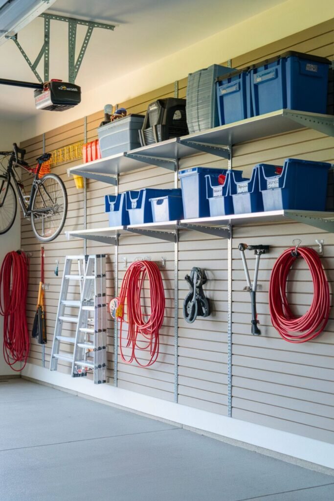 Modular Wall Grid for Versatile Garage Organization