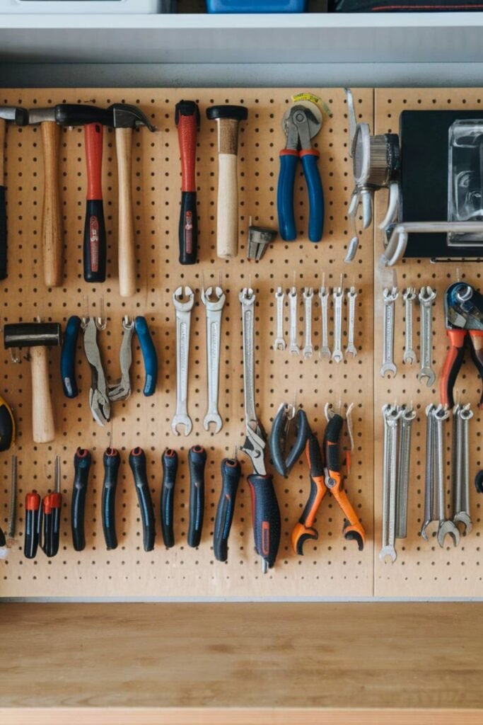Custom Labeled Wall Shelves for Efficient Sorting