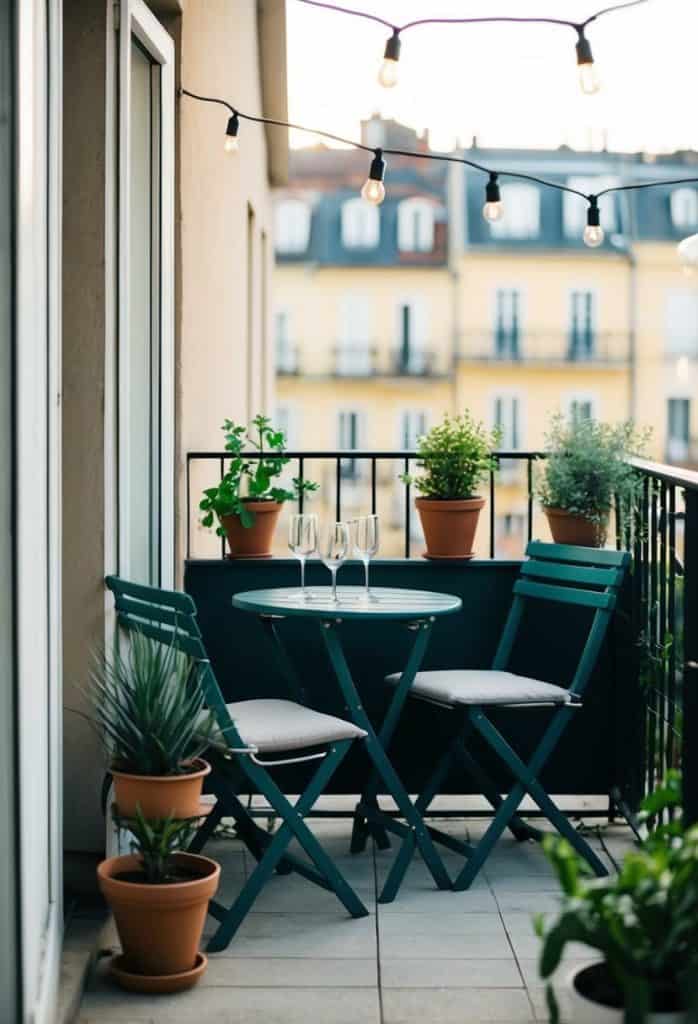 Contemporary Balcony with Glass and Metal Elements