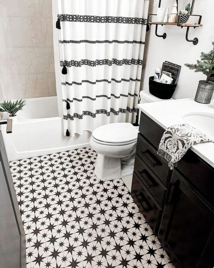 Organic Charm with Honeycomb Mosaic Tiles