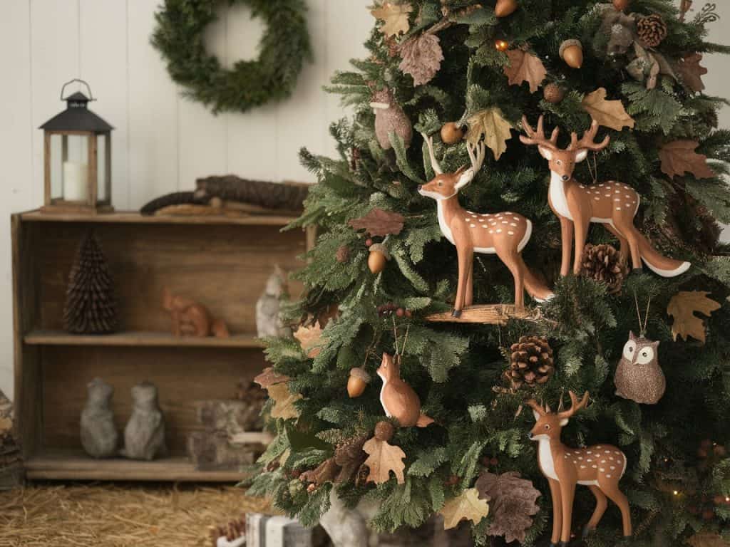Christmas Tree Made of Garland Shelves