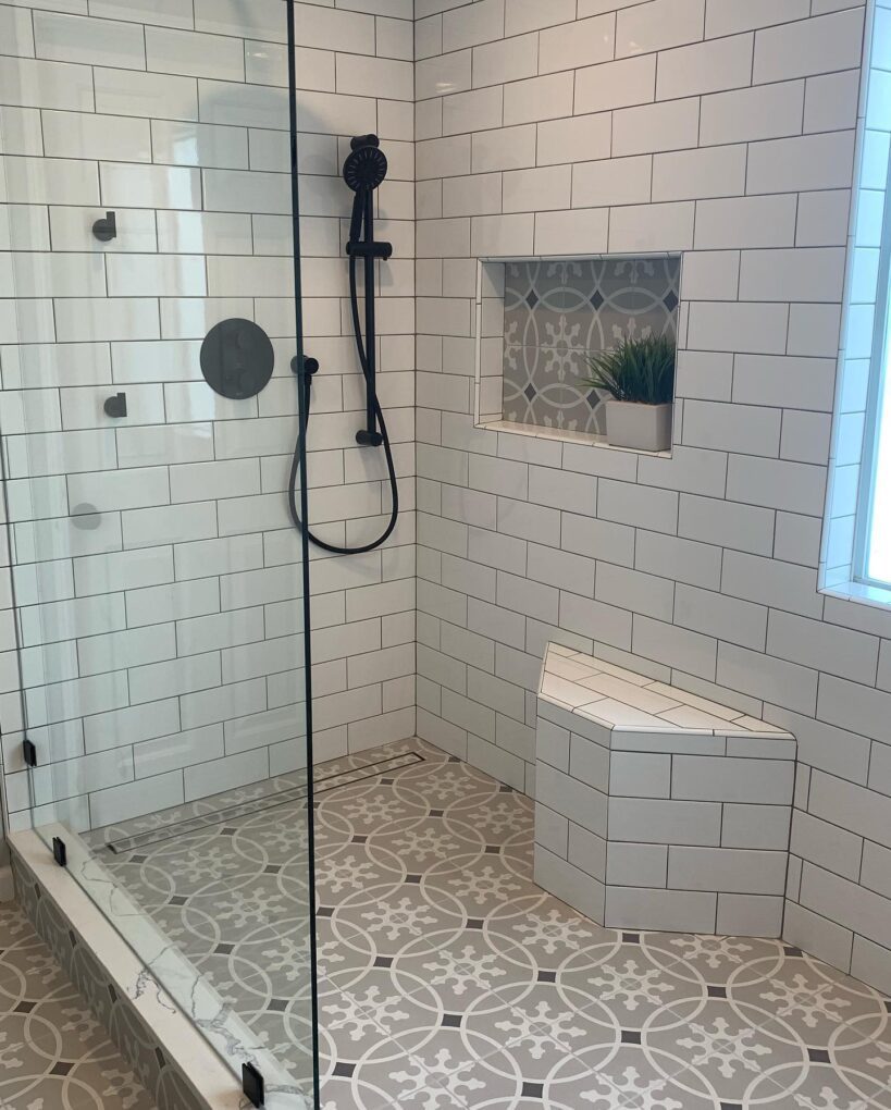 Playful Texture with Blue Penny Tiles