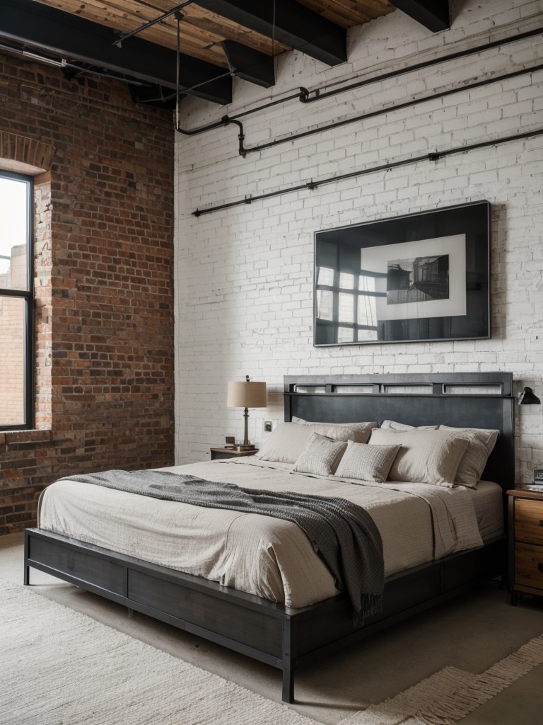 Industrial Bedroom with Raw Materials and Urban Edge