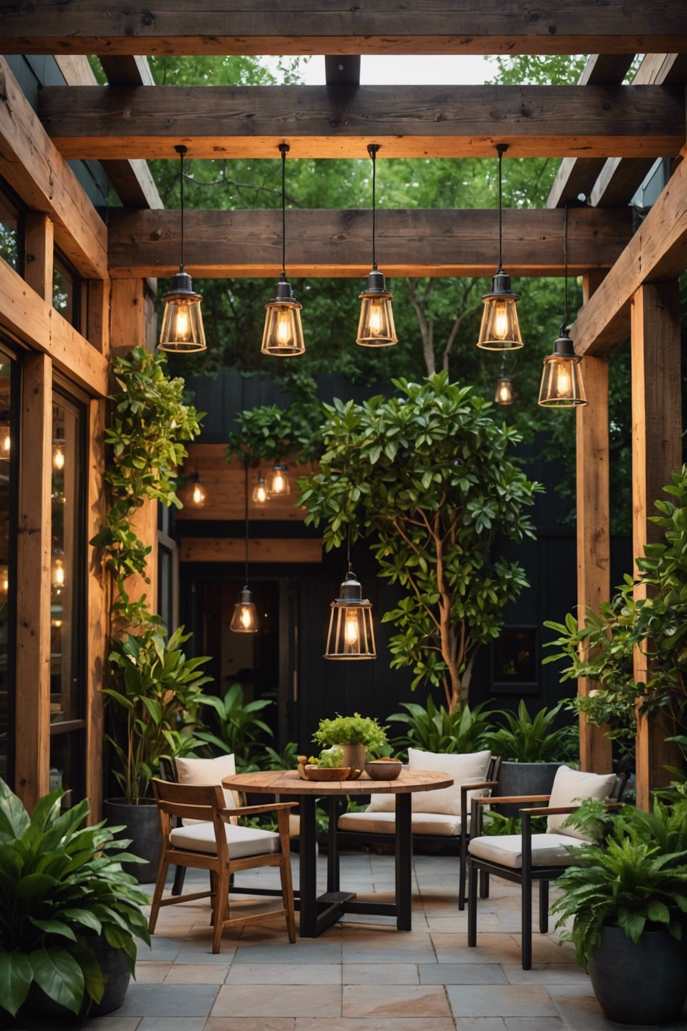 Industrial Chic with Statement Lighting
