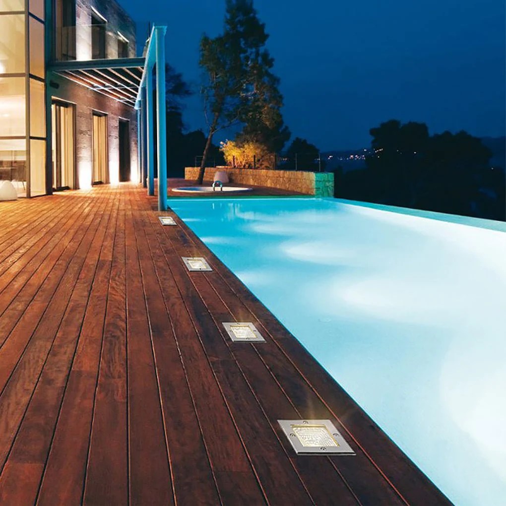 In-Ground Lighting Ideas with Above-Ground Pools