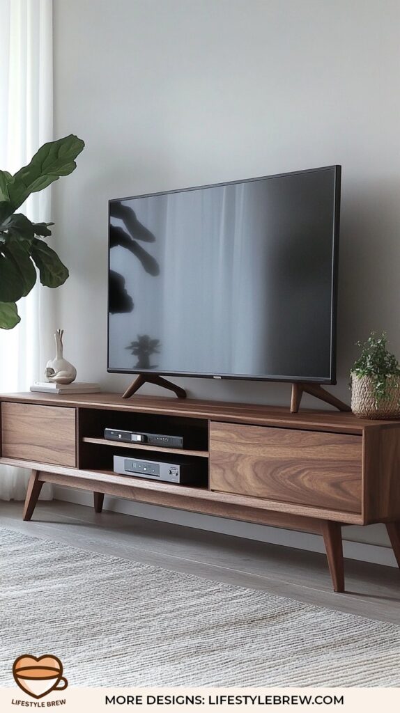 Modern Elegance – White Wall with Floating Shelves
