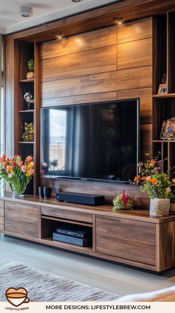 Elegant Balance – Soft Neutral TV Wall