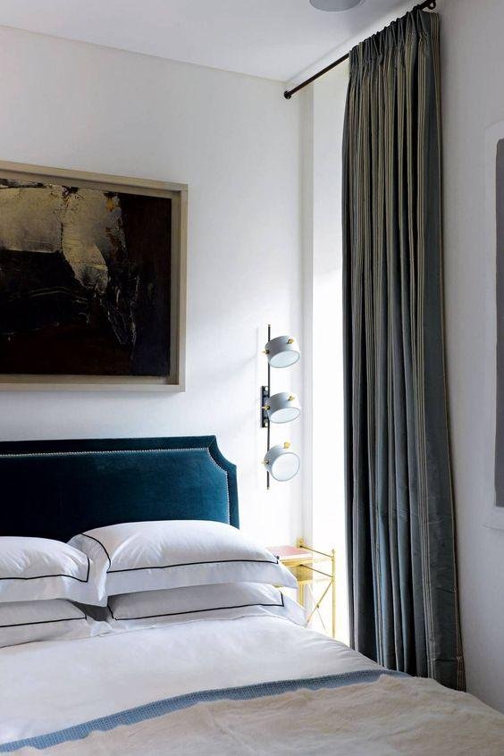 Earthy-Toned Long Bedroom Curtains
