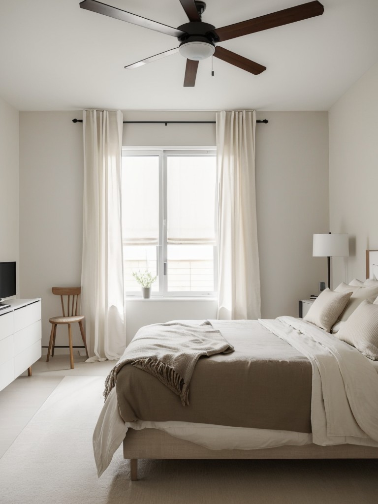 Minimalist Bedroom with Clean Lines and Warm Glow