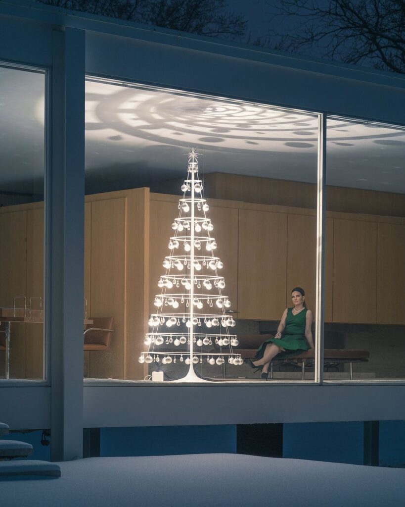 Rustic Modern Christmas Tree with Rope Garland