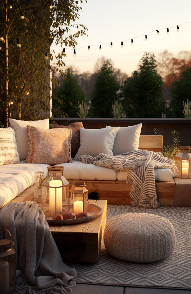Textile-Enriched Outdoor Patio