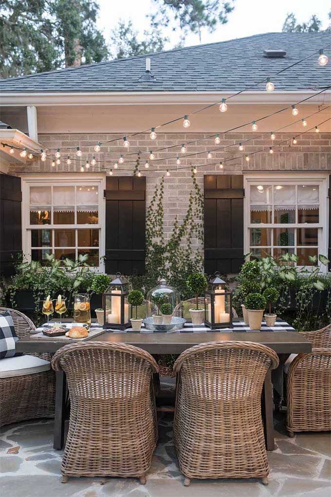 Bright Boho Patio with Patterned Accents