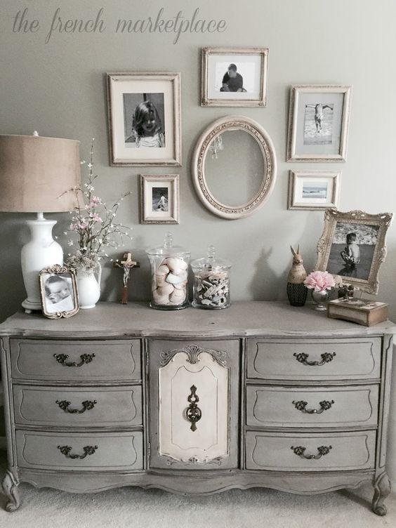 Soft Pink Bedframe with Wall Gallery Decor