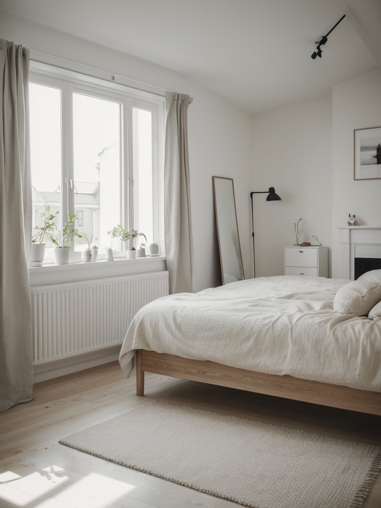 Scandinavian Bedroom with Minimalist Appeal and Warm Lighting