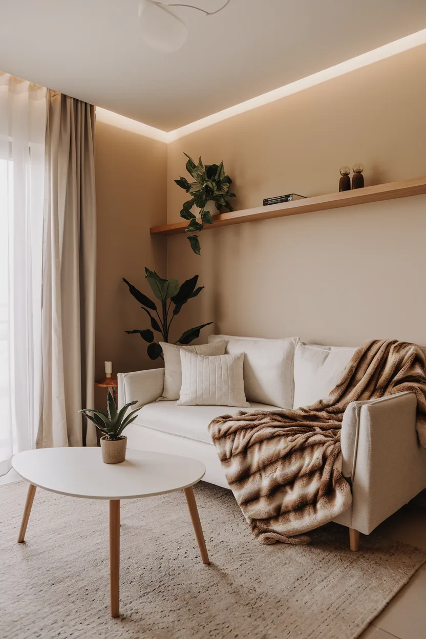 Minimalist Living Room with Subtle Decor Accents