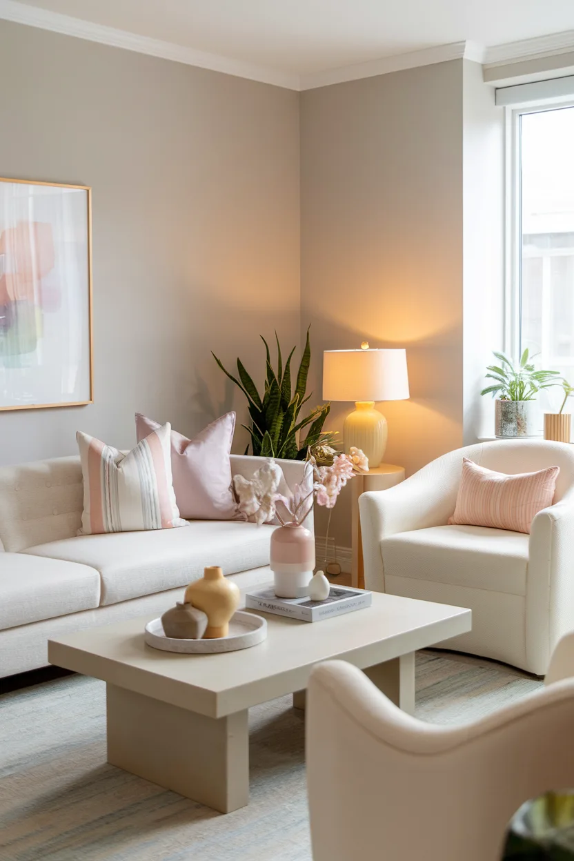 Compact Cozy Living Room in Neutral Palette