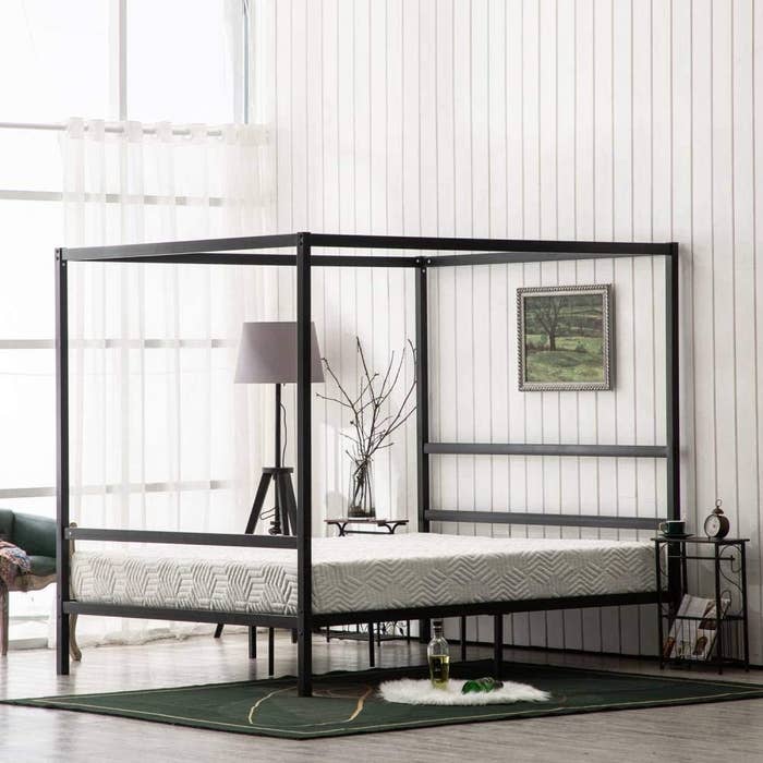 Bohemian-Inspired Bedframe with Vibrant Accents