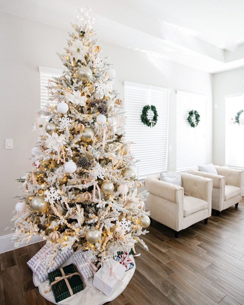 Freestanding Wooden Frame Tree with Woven Elements