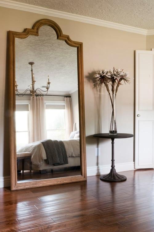 Bedroom with Transitional Curtains in Neutral Tones