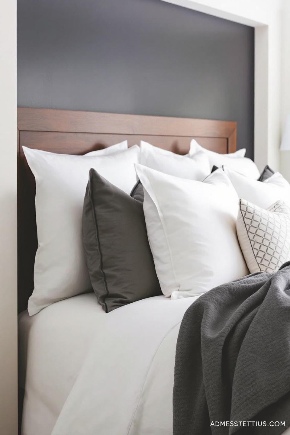 Wooden Headboard with Scandinavian Influence